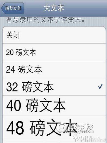 iphone字體大小設置方法 &nbsp
