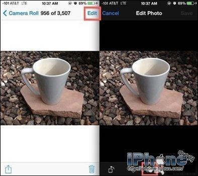 iphone彩色照片變黑白教程  