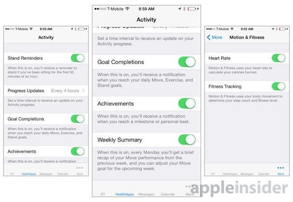 Apple Watch在iPhone的設置菜單:好復雜的樣子