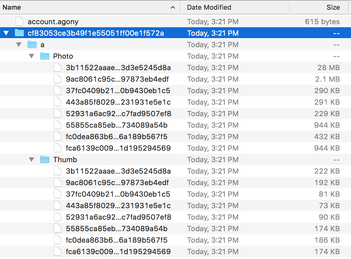 相冊的文件結構