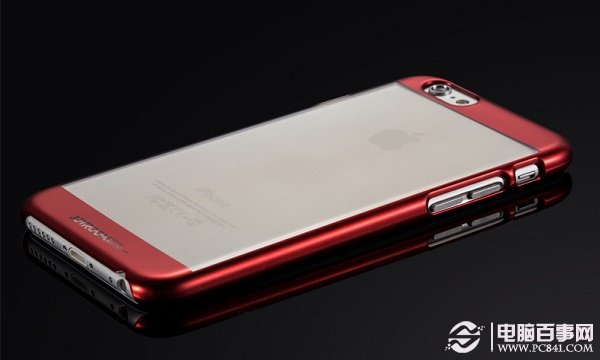 紅色iPhone6透明邊框保護殼圖片