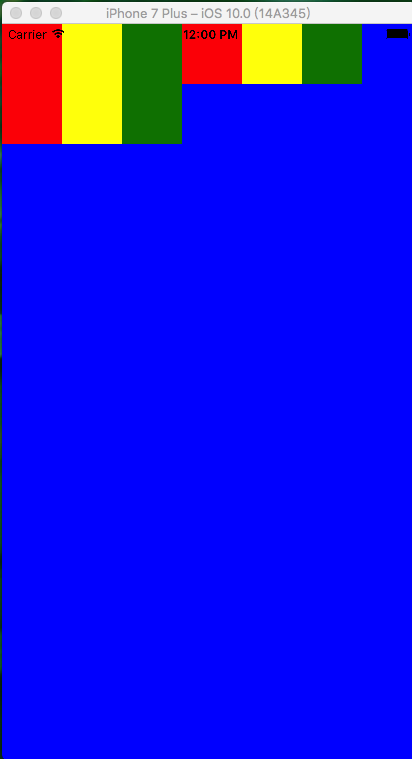 換行,第一行在上方