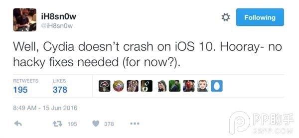 iOS10越獄要出了?國外越獄大神已發聲 iOS10越獄要出了?國外越獄大神已發聲
