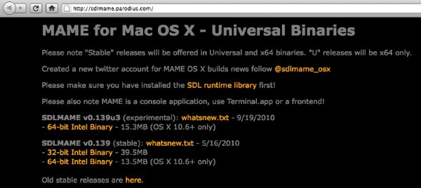 Mac運行街機模擬器MAME的步驟