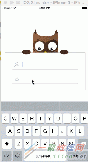 原文:Swift - 一個純代碼實現的登錄界面(帶貓頭鷹動畫效果)