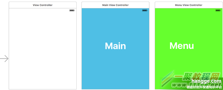 原文:Swift - 側滑菜單的實現(樣例1:主頁向右滑動,露出下方菜單頁)