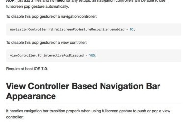 iOS側滑返回三種實現方式及優劣比較 iOS側滑返回三種實現方式及優劣比較