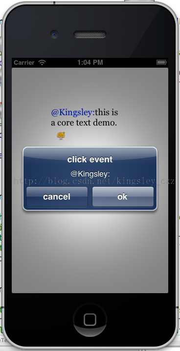 CoreText實現圖文混排和點擊事件