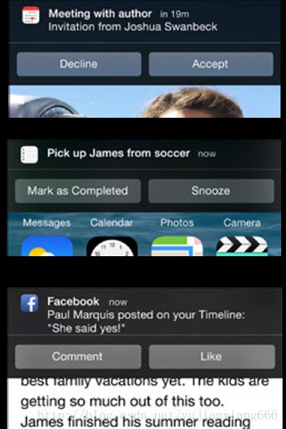 iOS8推送消息的快速回復處理 iOS8推送消息的快速回復處理
