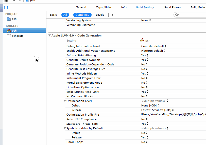 Xcode6中添加pch文件