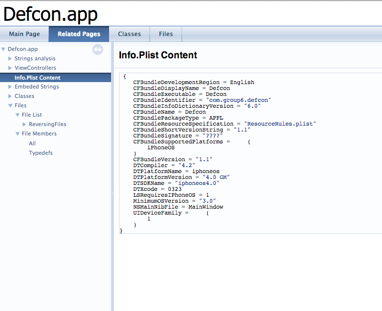 使用iNalyzer進行靜態分析