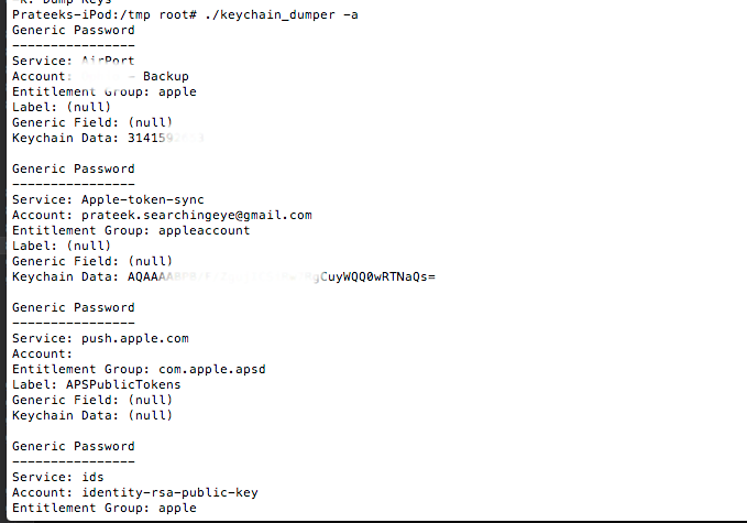 Keychain數據導出 Keychain數據導出