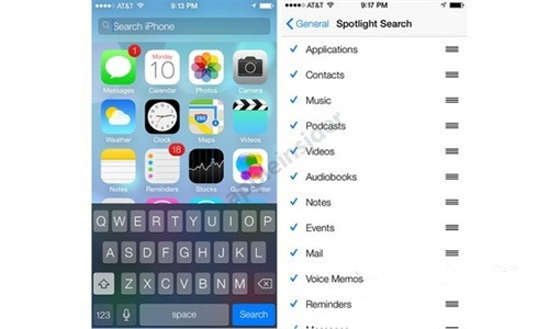 iOS7 新的手勢搜索 iOS7 新的手勢搜索