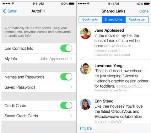 iOS 7增強版Safari浏覽器 iOS 7增強版Safari浏覽器