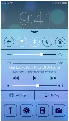 iOS 7全新的控制中心 iOS 7全新的控制中心