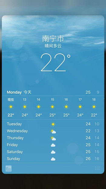 巧用3D Touch:天氣應用內快速預覽詳情 巧用3D Touch:天氣應用內快速預覽詳情