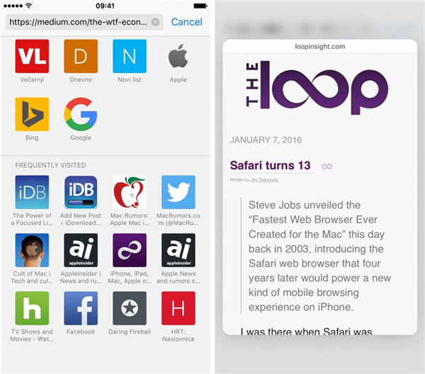 3D Touch在Safari內的八個應用,你會嗎? 3D Touch在Safari內的八個應用,你會嗎?