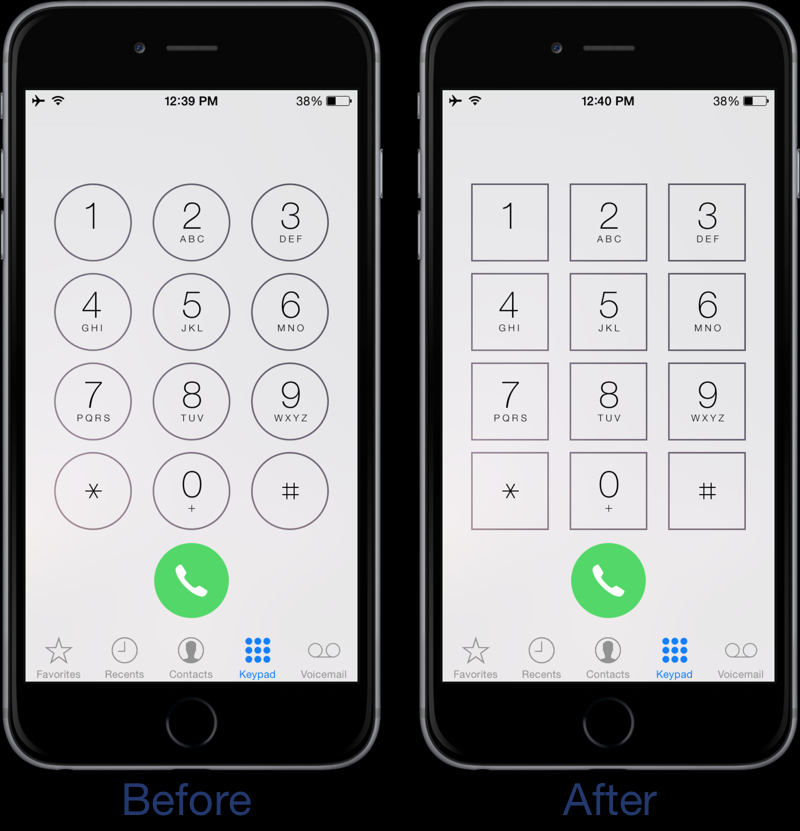 換點新意,iPhone撥號盤改方形 換點新意,iPhone撥號盤改方形