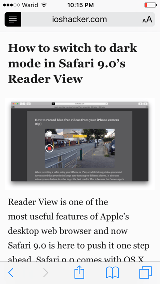 如何在iOS9的Safari閱讀視圖開啟夜間模式 如何在iOS9的Safari閱讀視圖開啟夜間模式