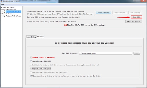 如何使用TinyUmbrella(小雨傘)備份SHSH 如何使用TinyUmbrella(小雨傘)備份SHSH