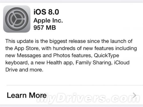 iOS 8正式推送!iPhone 4永別了