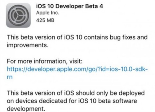 iOS10 Beta4新功能有哪些