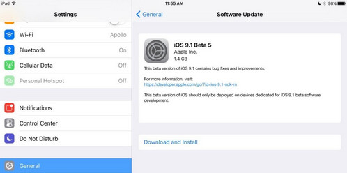 ios9.1beta5有什麼更新?