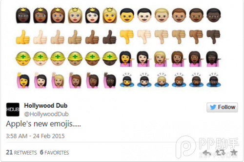笑哭了!iOS8.3 beta2新增表情及膚色遭調侃