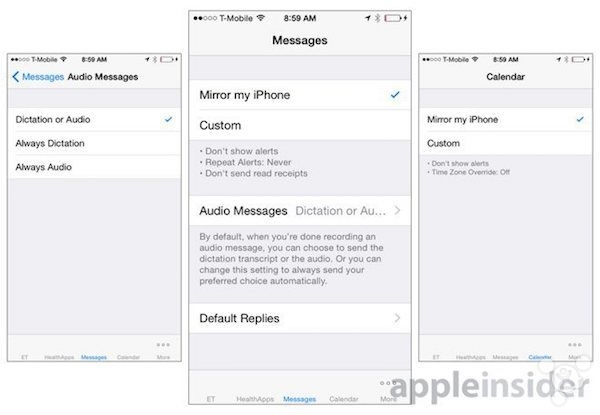 Apple Watch在iPhone的設置菜單:好復雜的樣子