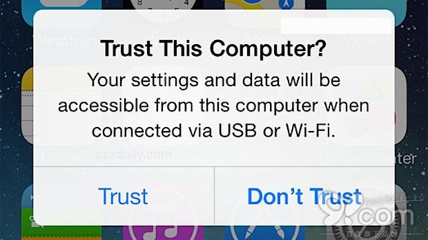 iOS設備連接電腦時誤點“不信任”怎麼辦?