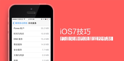 iOS7完整追蹤監控你的3G上網流量