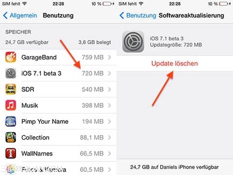 iOS7.1beta3移除OTA安裝文件