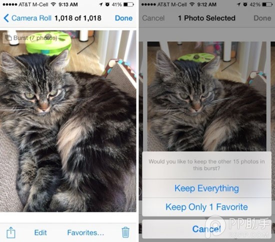 ios7.0.2補丁升級 使iPhone5s連拍模式僅留最佳照片