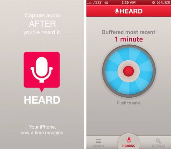 Heard記錄5分鐘以前聲音