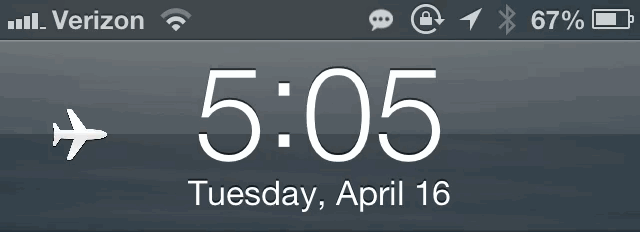 iPhone鎖屏界面也能開啟飛行模式