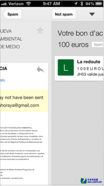 iOS版Gmail增加左右滑動手勢功能