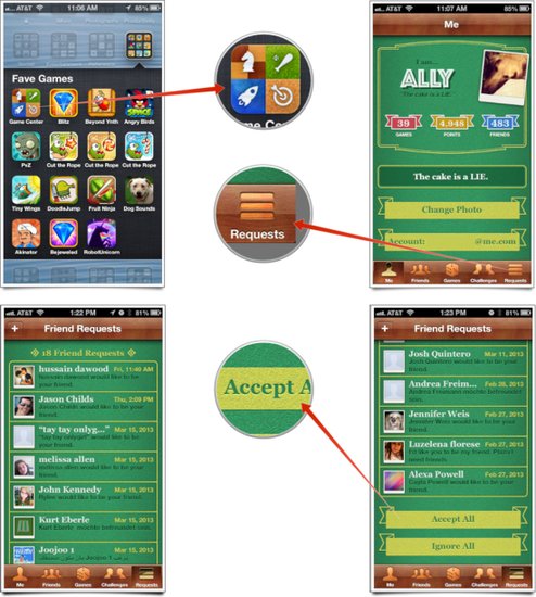 iOS系統小技巧:通過游戲中心處理朋友邀請
