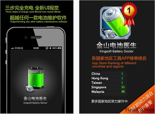 金山電池醫生:iPhone/Android手機電池維護