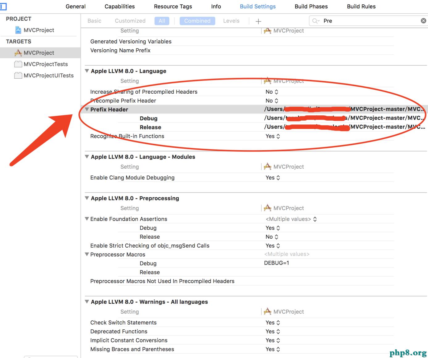 PrefixHeader.pch' file not found 以及 Xcode 中如何添加pch文件