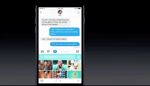 昨晚的蘋果開發者大會讓我知道了一件事:蘋果重新發明了短信 必看ios10短信新功能,不知道你就out啦
